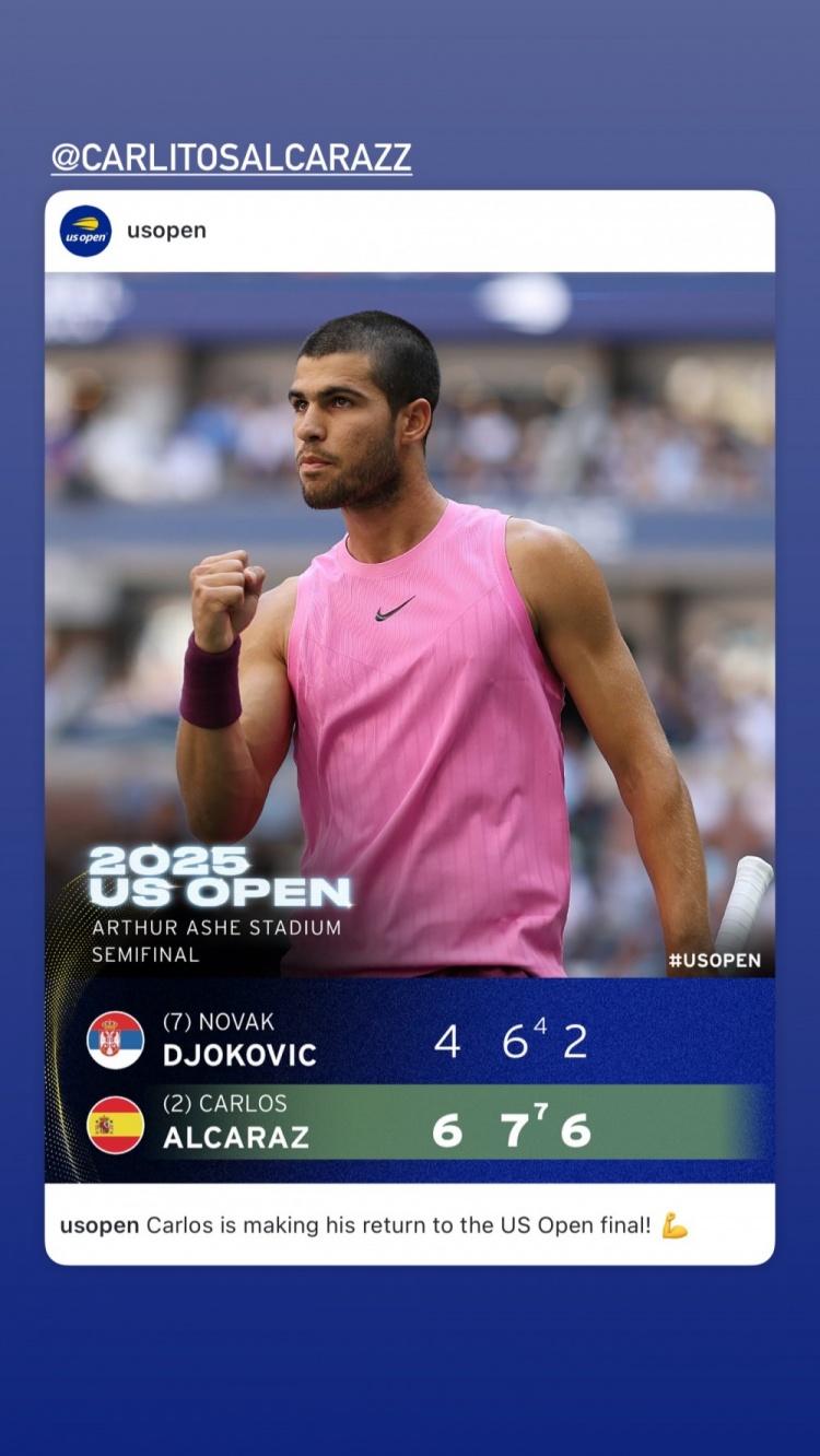 IM电竞官网-巴特勒美网半决赛现场助阵 点赞阿尔卡拉斯晋级海报